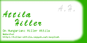 attila hiller business card
